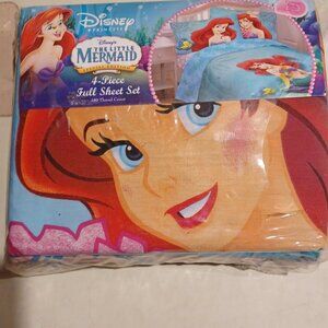 Vintage Disney The Little Mermaid Sea Dreams 4-Piece Full Sheet Set